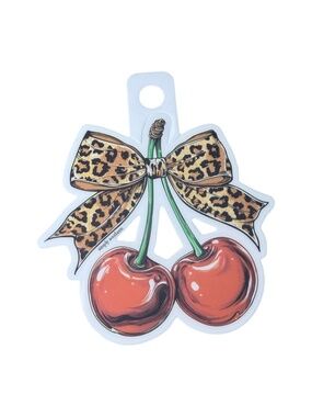Simply Southern Stickers Decals - Leopard Cherry